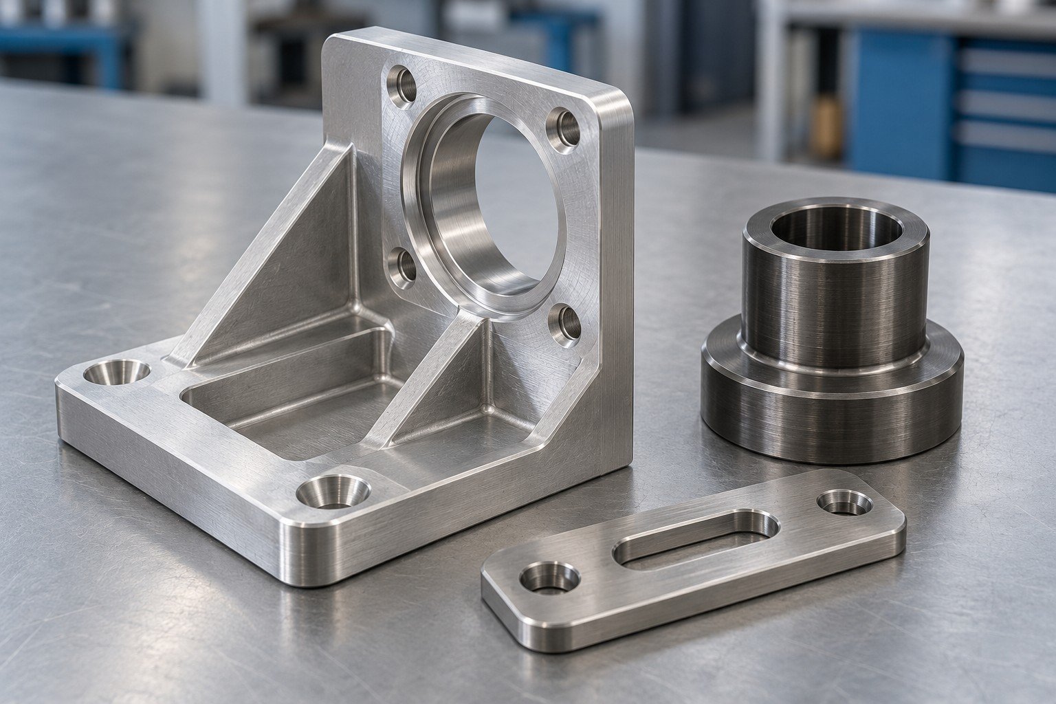 Illustrative Industrial Equipment manufactured component; page-specific concept, not a customer part
