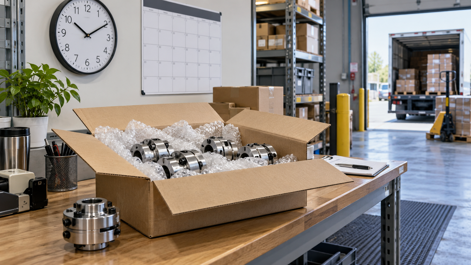 Illustrative lead time planning for custom-part inventory