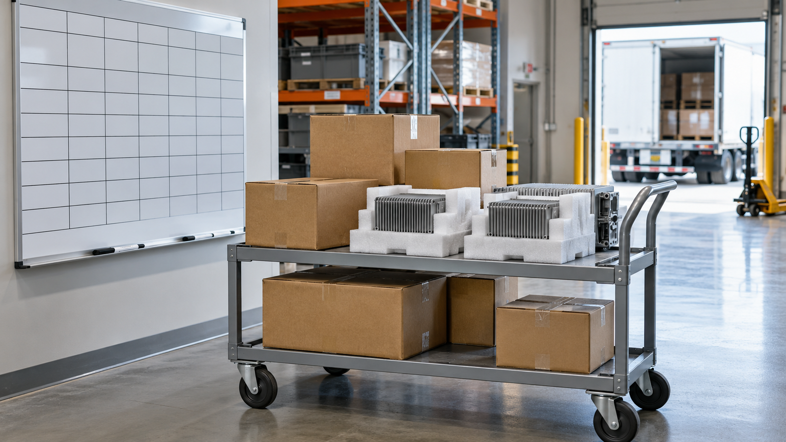 Illustrative release schedule planning for custom-part inventory