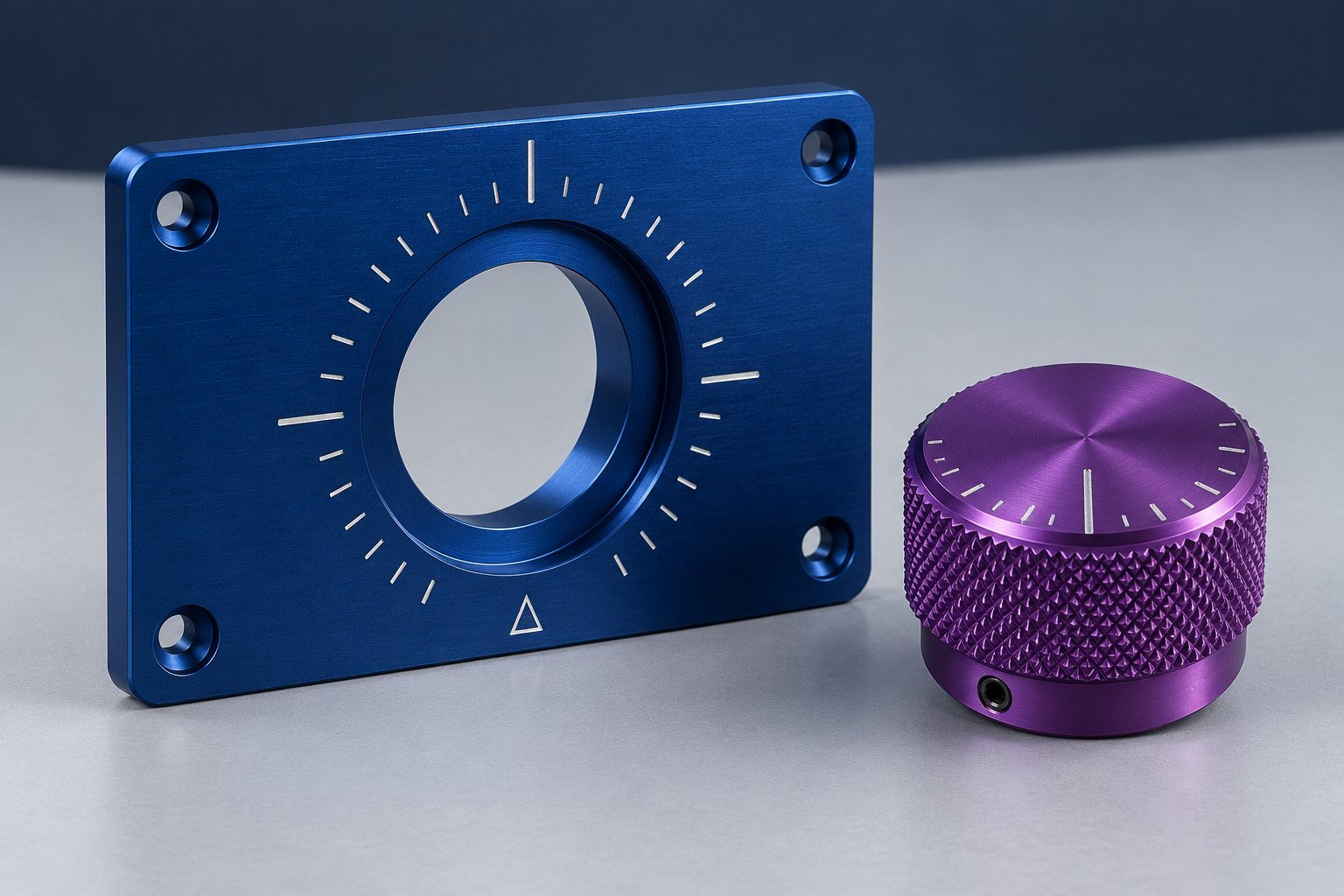 Laser engraving colored aluminum examples — illustrative aluminum component concept