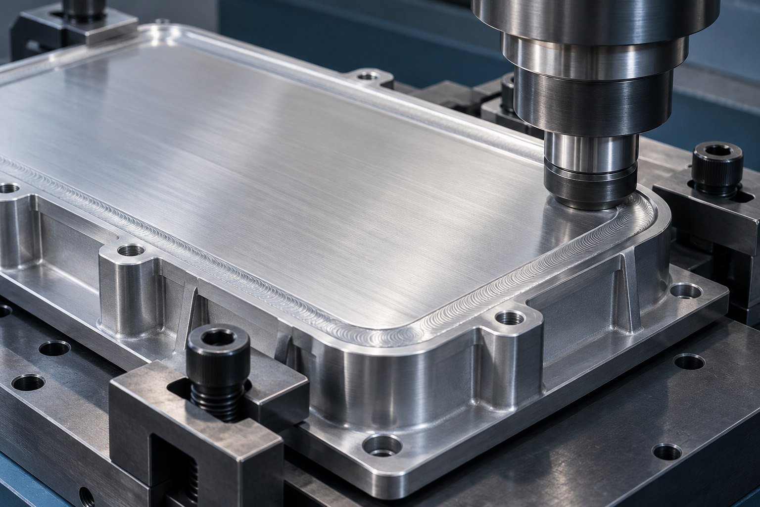 Illustrative friction stir welded cover concept, not documentary company or customer photography
