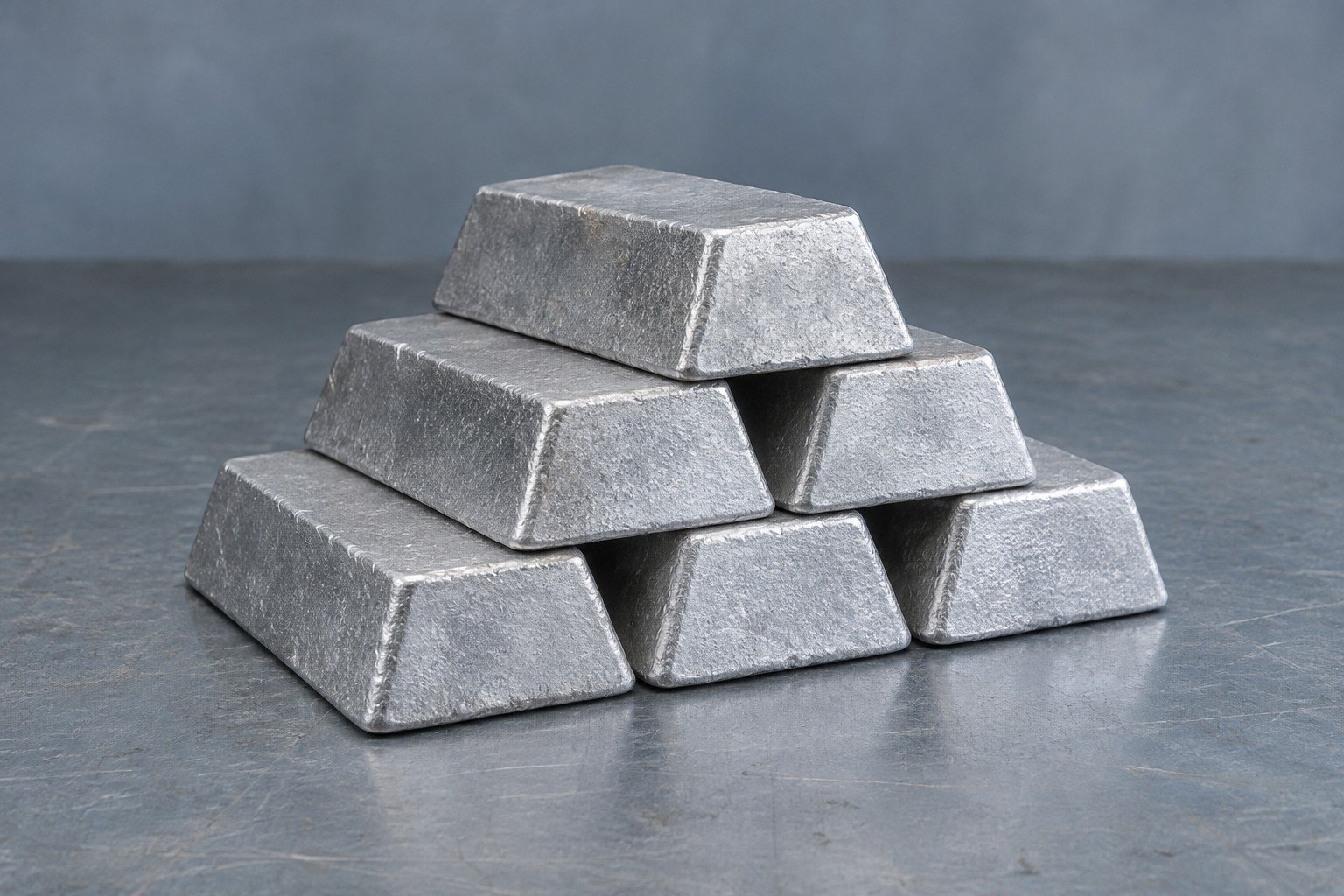 Lingotes de aleación de aluminio — concepto ilustrativo de material