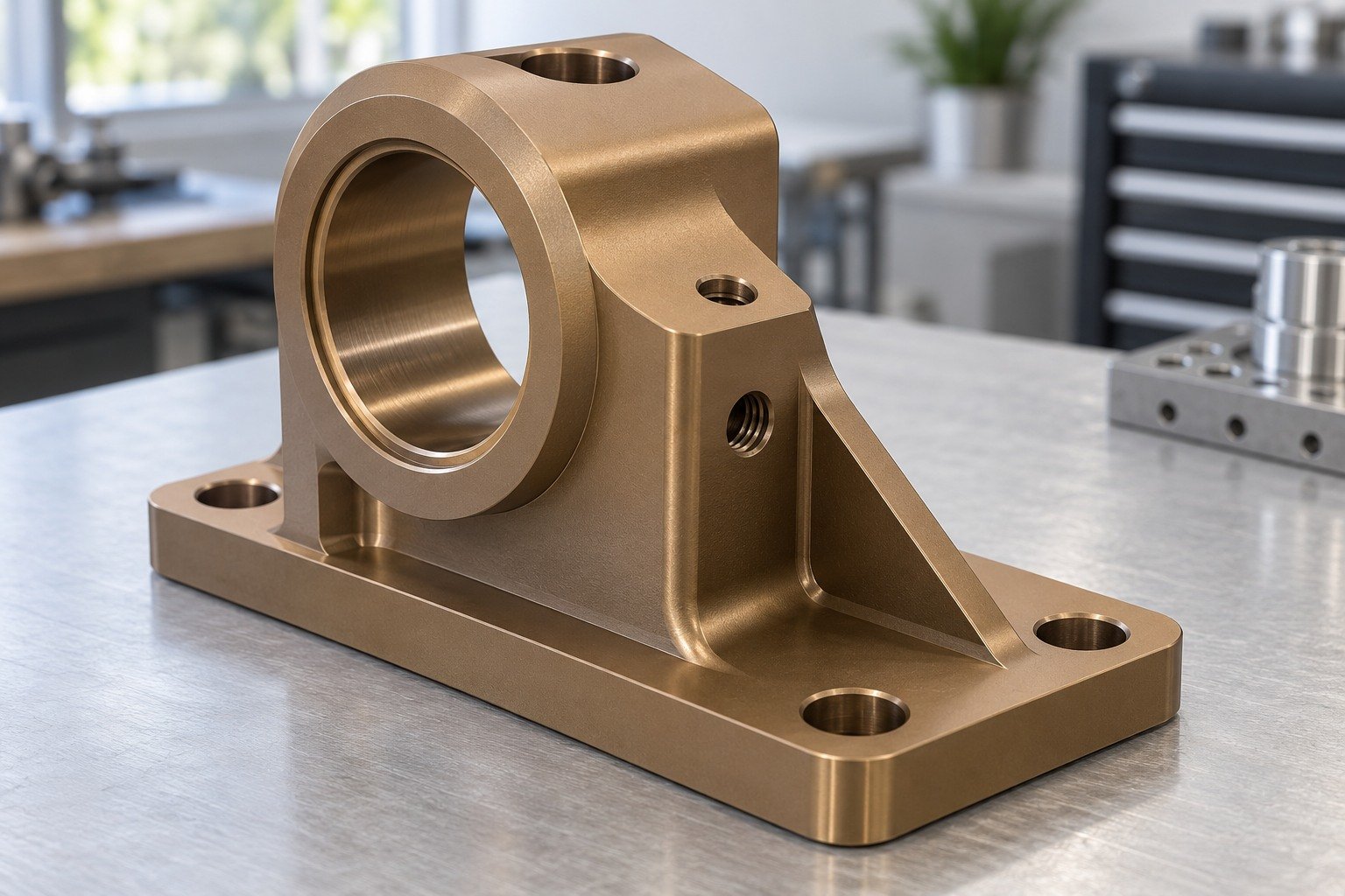 Brackets & Mounts — Your Part — illustrative anodized aluminum component