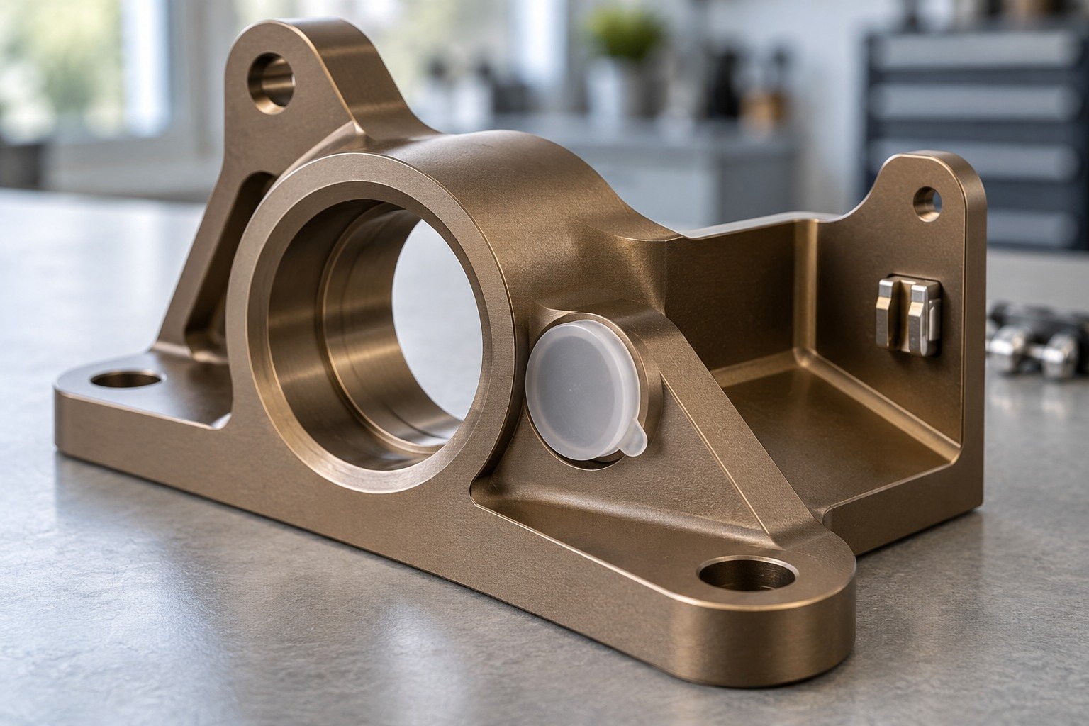 Brackets & Mounts — Masking Plan — illustrative anodized aluminum component