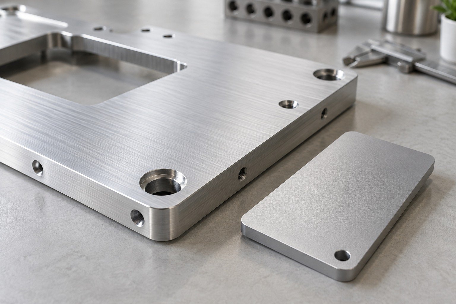 Surface Preparation — illustrative anodized aluminum detail