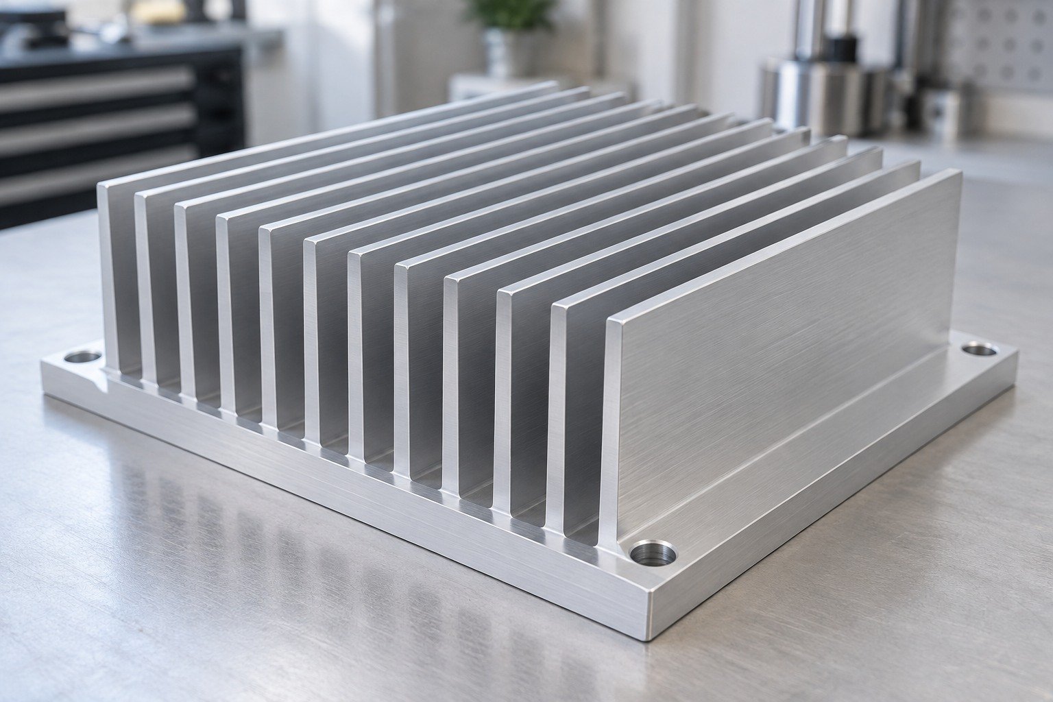 Heat Sinks & Housings — Your Part — illustrative anodized aluminum component
