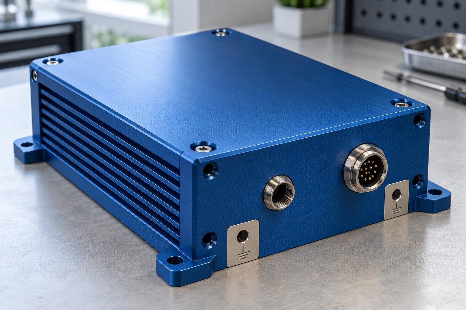 Electronic Enclosures — illustrative anodized component