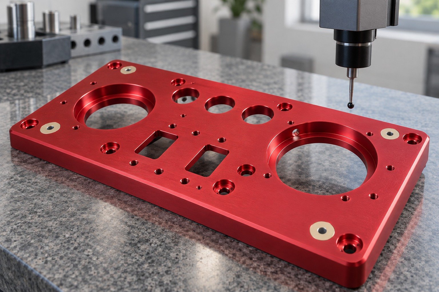 Panels & Controls — Acceptance — illustrative anodized aluminum component