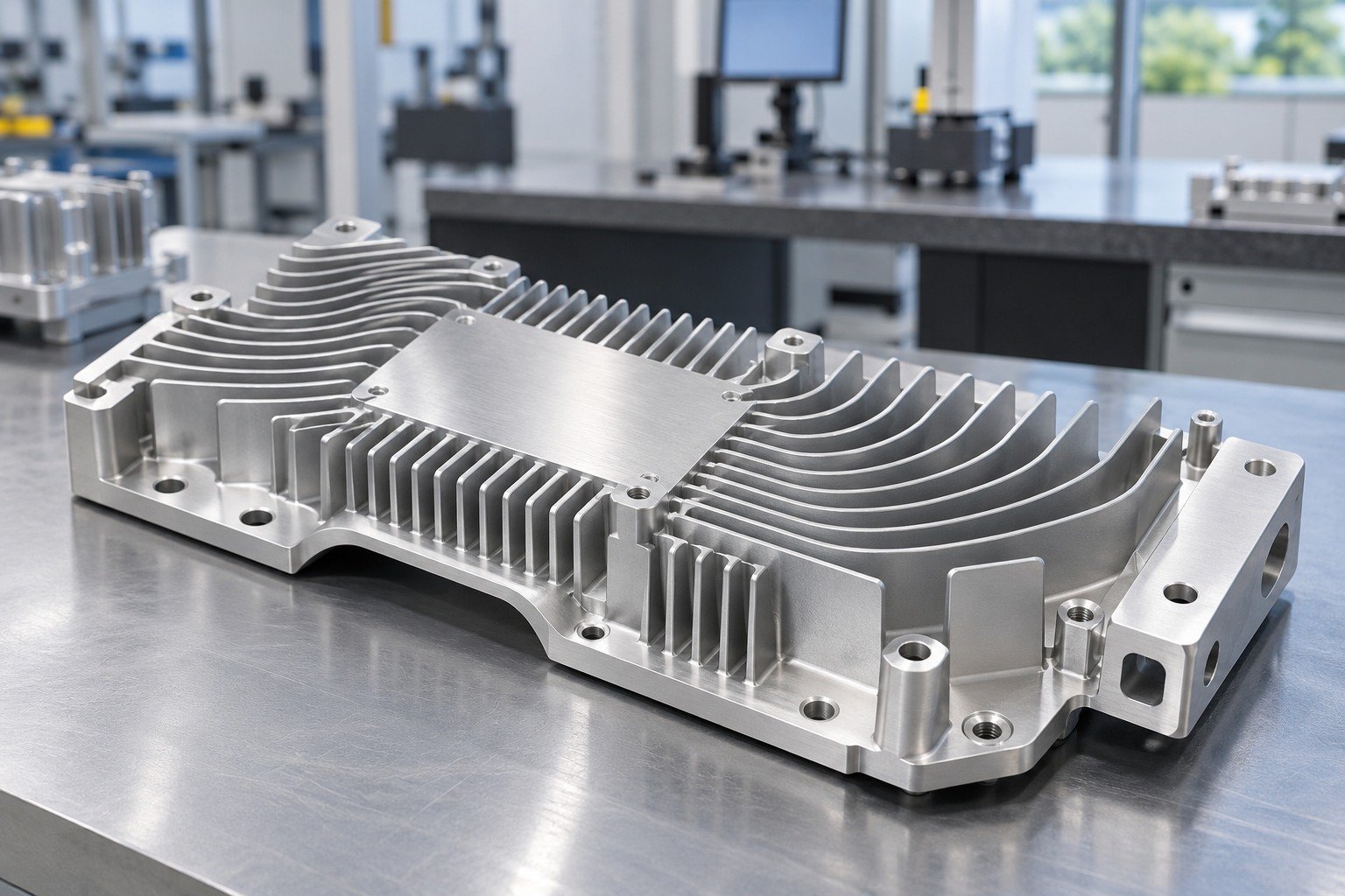 Thermal Interfaces — Chemistry & Callout — illustrative aluminum chem-film component