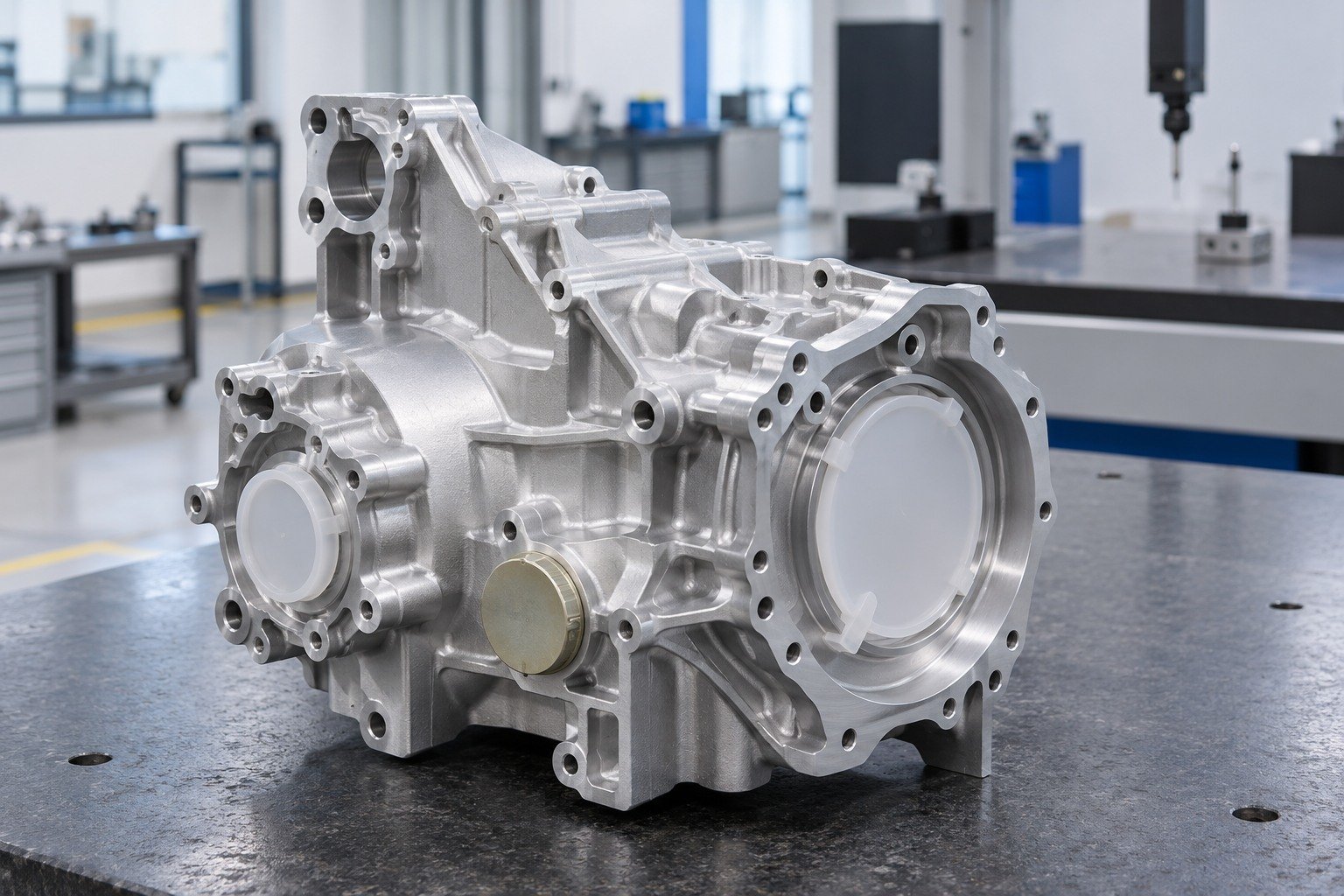 Machined Housings — Masks & Interfaces — illustrative aluminum chem-film component