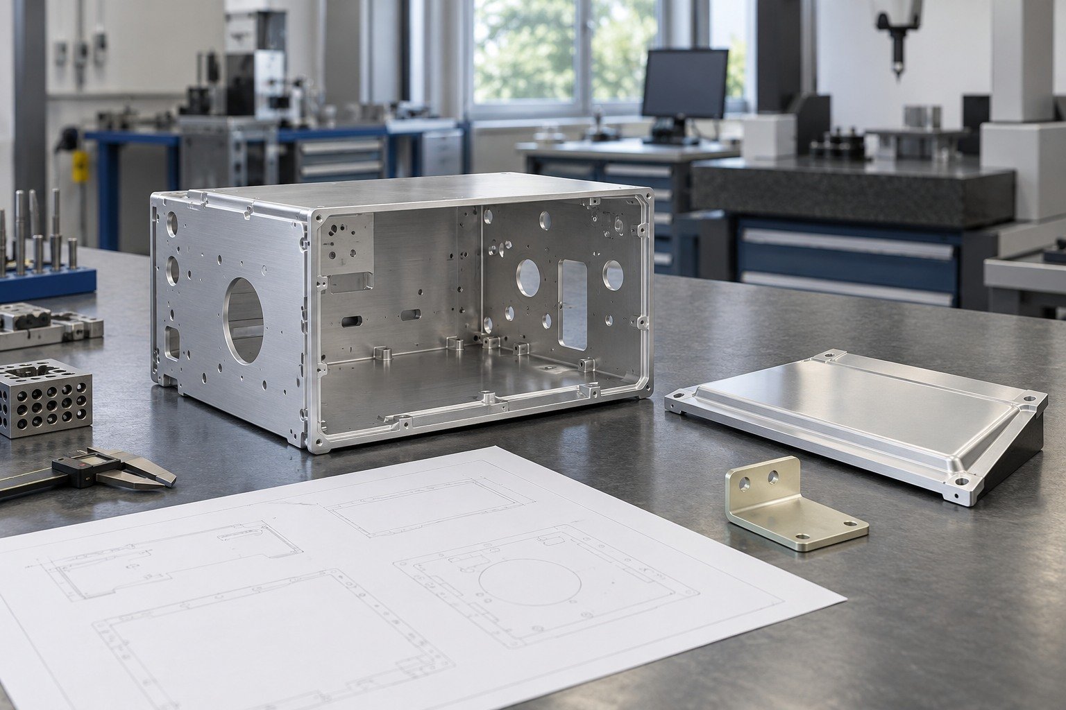 Incoming Parts — illustrative aluminum chem-film component