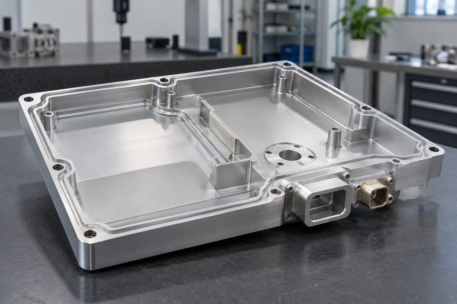 Machined Aluminum — illustrative aluminum chem-film component