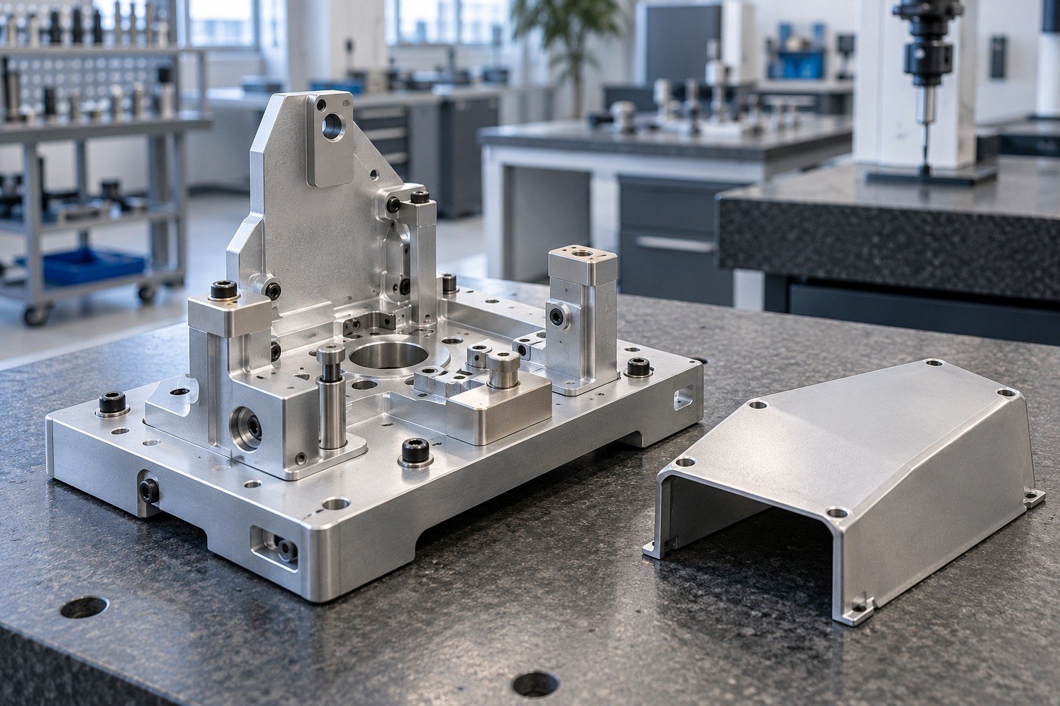 Fixtures & Covers — Your Part — illustrative aluminum chem-film component