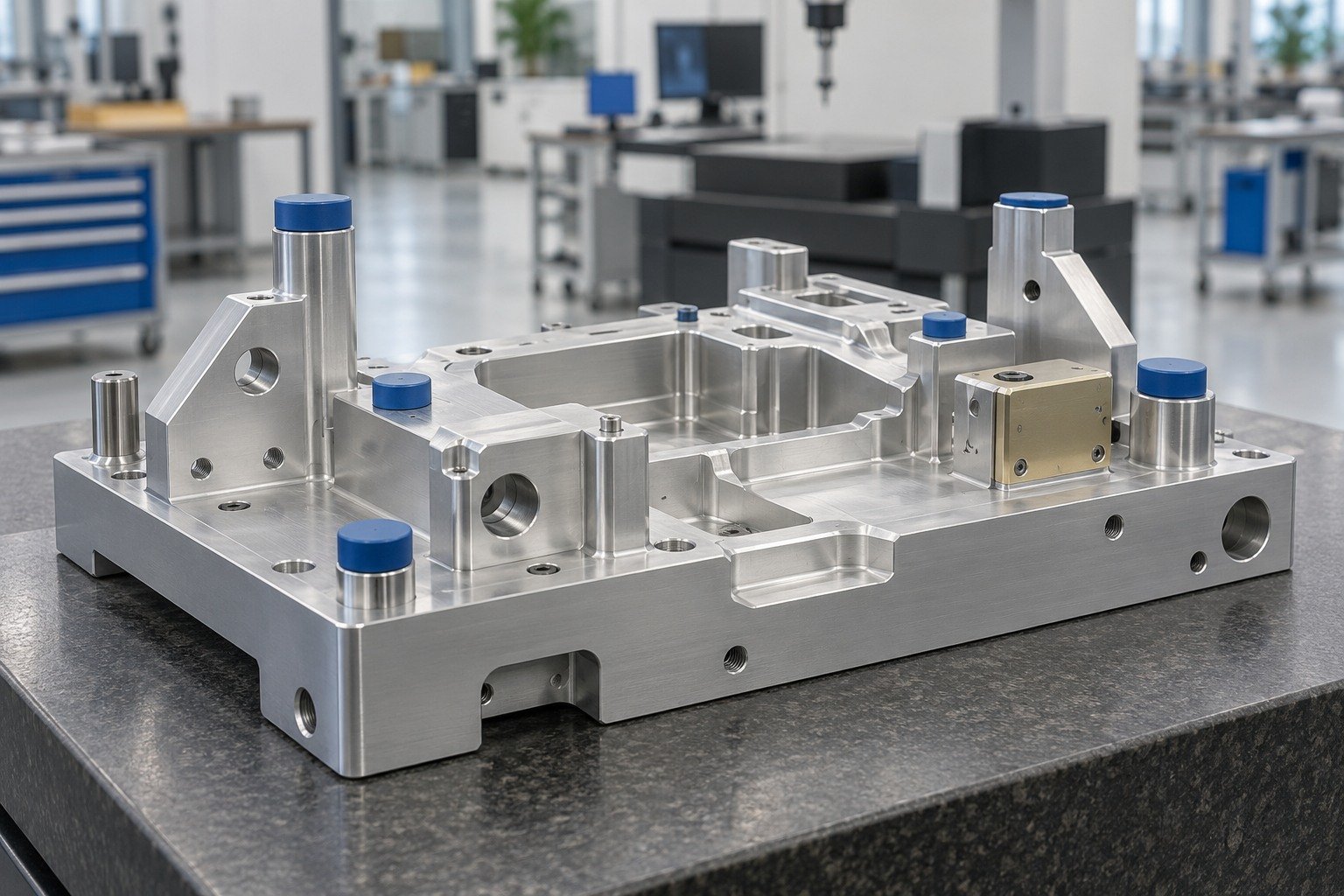 Fixtures & Covers — Masks & Interfaces — illustrative aluminum chem-film component