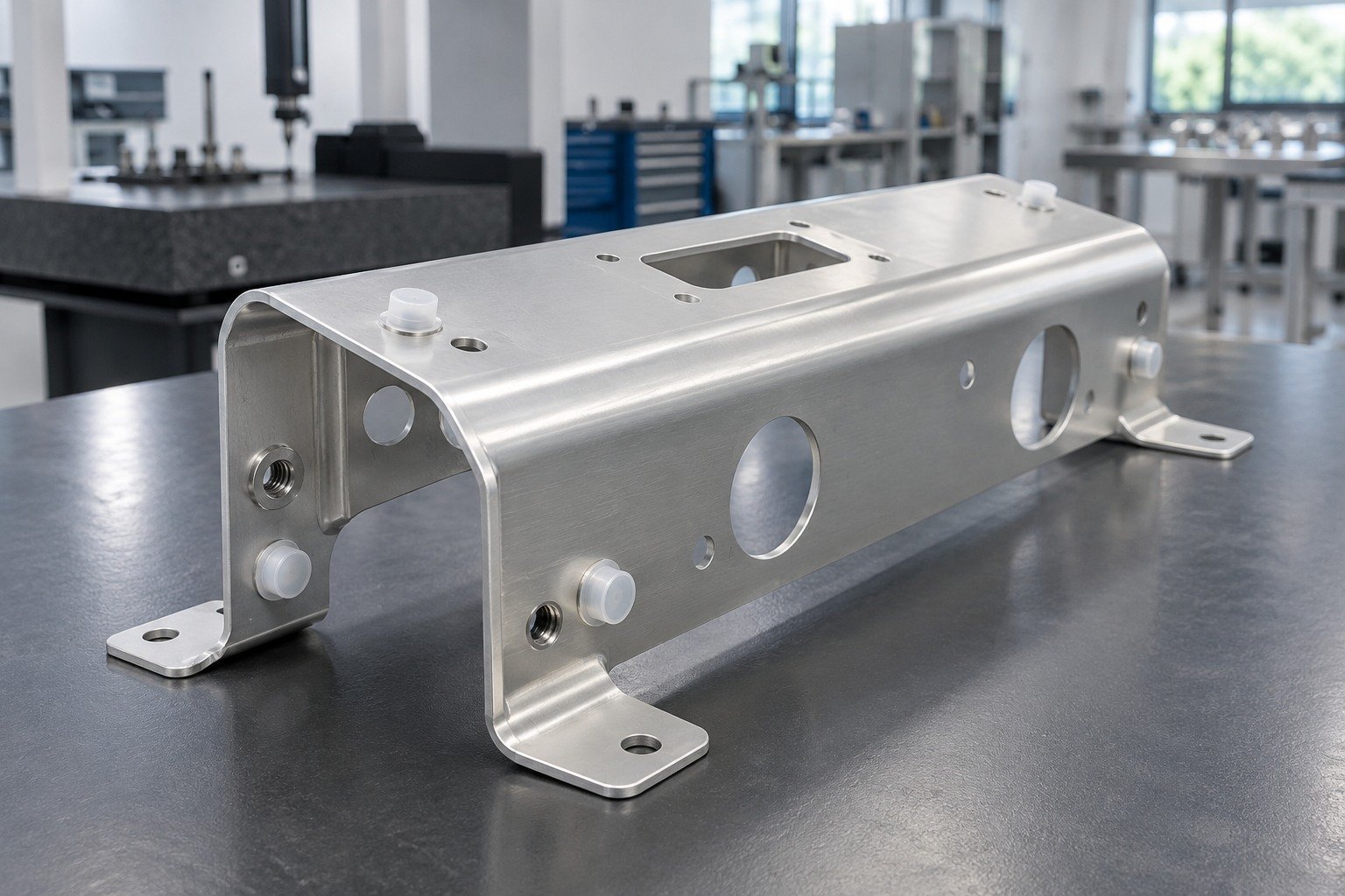 Sheet Metal Panels — Masks & Interfaces — illustrative aluminum chem-film component
