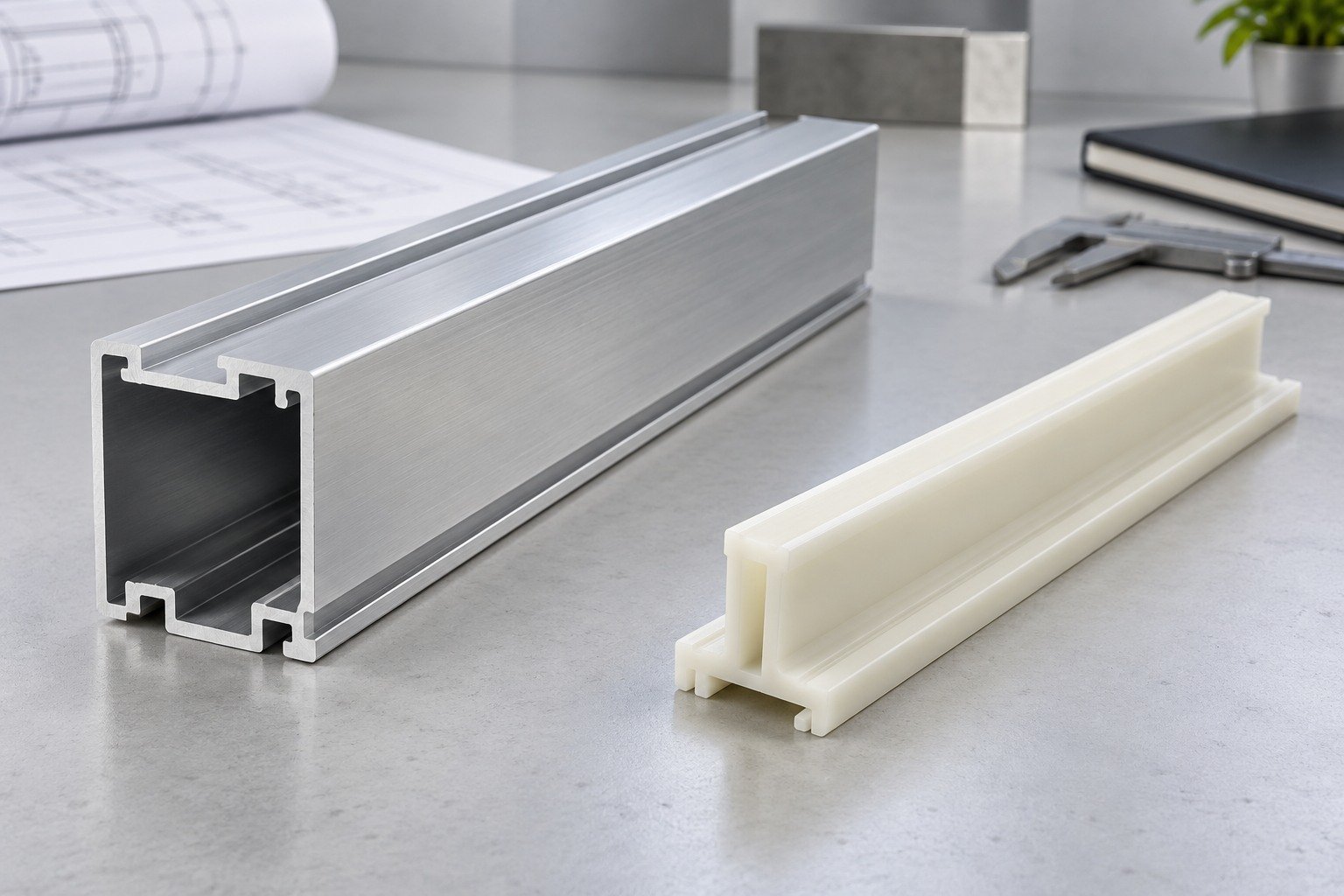 Section & Route Review — illustrative extrusion planning concept
