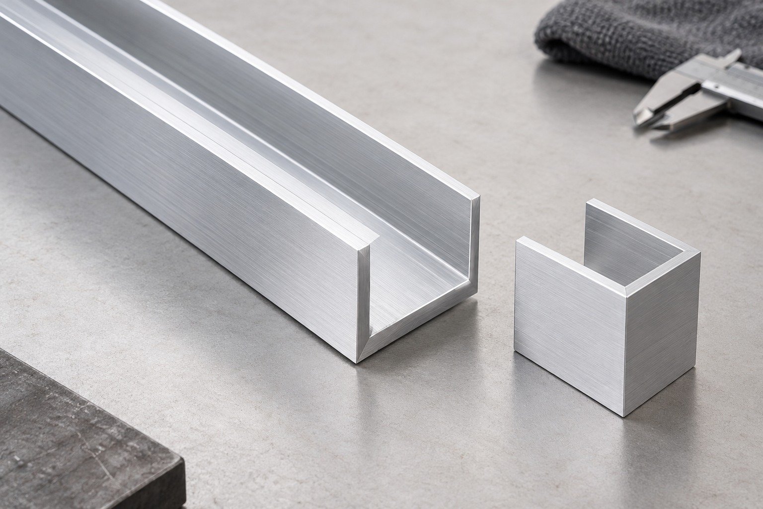 Length & Cuts — illustrative custom extrusion section