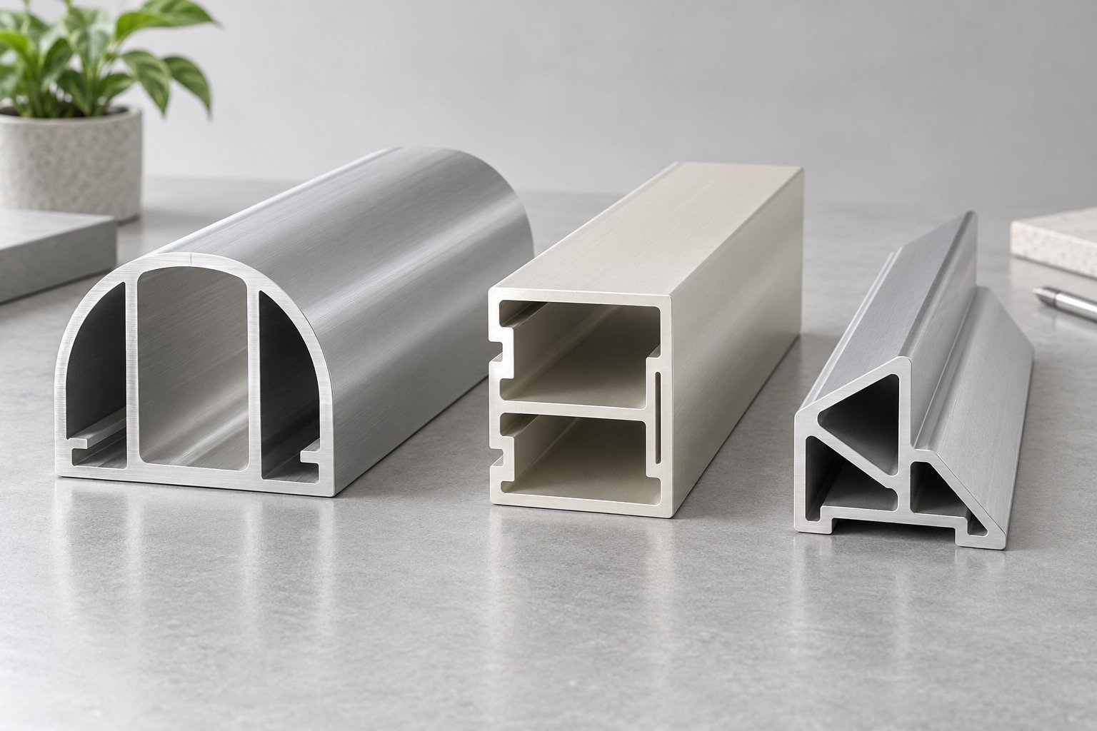 Illustrative custom aluminum and polymer profiles