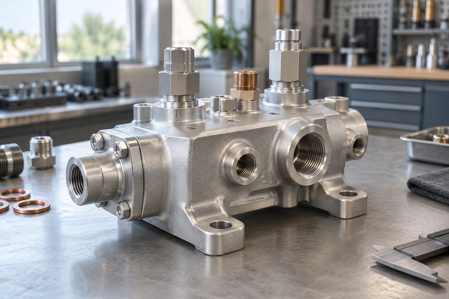 Bearbeitete Gehäuse – Schichtsystem – illustratives galvanisch beschichtetes Metallbauteil