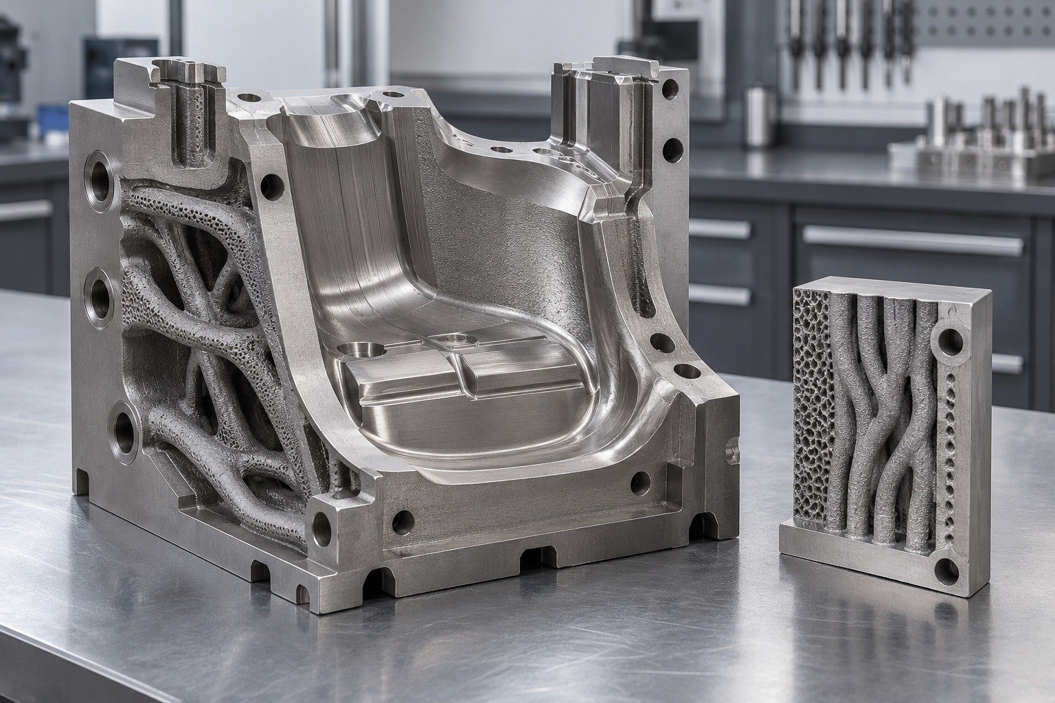 Tooling Inserts — Material & Process — Illustrative metal additive manufacturing concept.