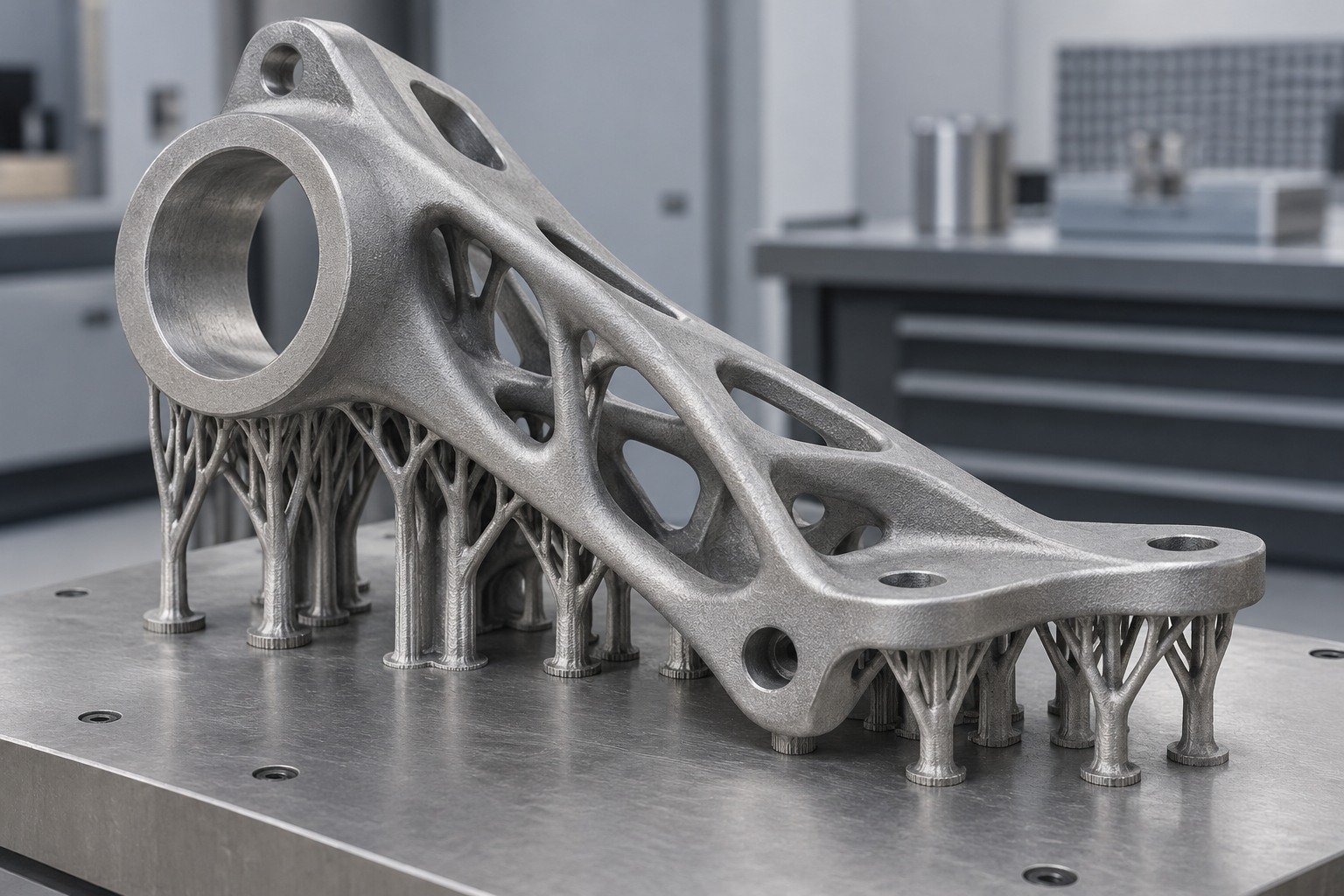 Illustrative metal support contact and accessible removal geometry