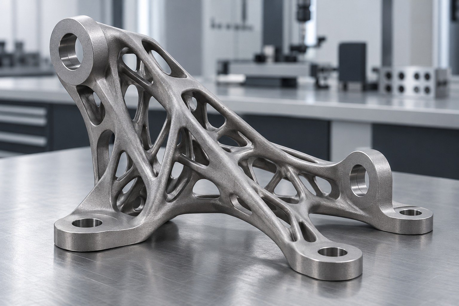 Lightweight Brackets — Your Part — Illustrative metal additive manufacturing concept.