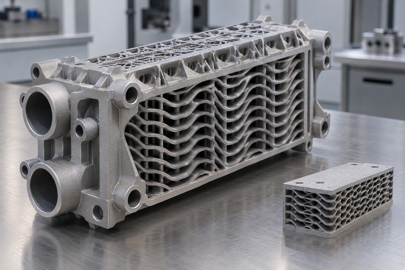 Thermal Components — Material & Process — Illustrative metal additive manufacturing concept.