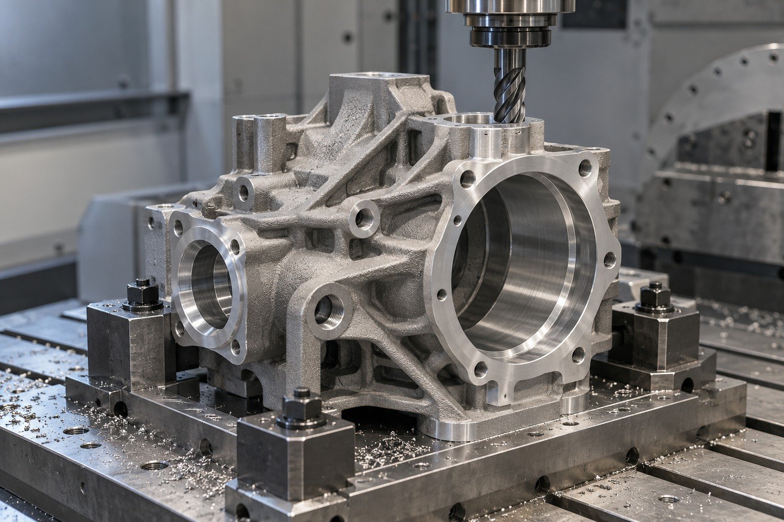 Illustrative CNC-finished metal printed housing