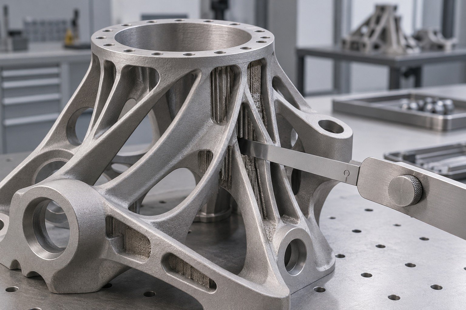 In-Process — Illustrative metal additive manufacturing concept.