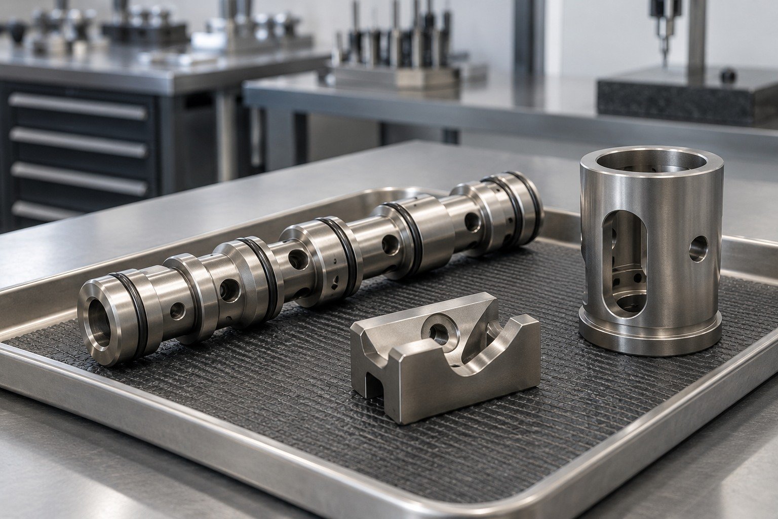 First Plated Samples — illustrative electroless-nickel component