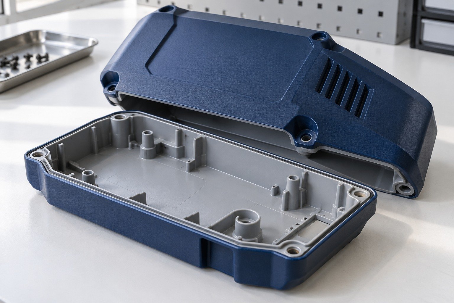Appearance Models — Finish & Assembly — Illustrative plastic printed-part concept.