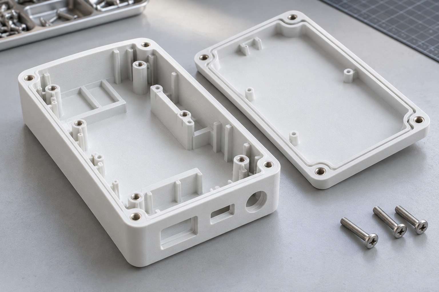 Enclosures & Covers — Your Part — Illustrative plastic printed-part concept.