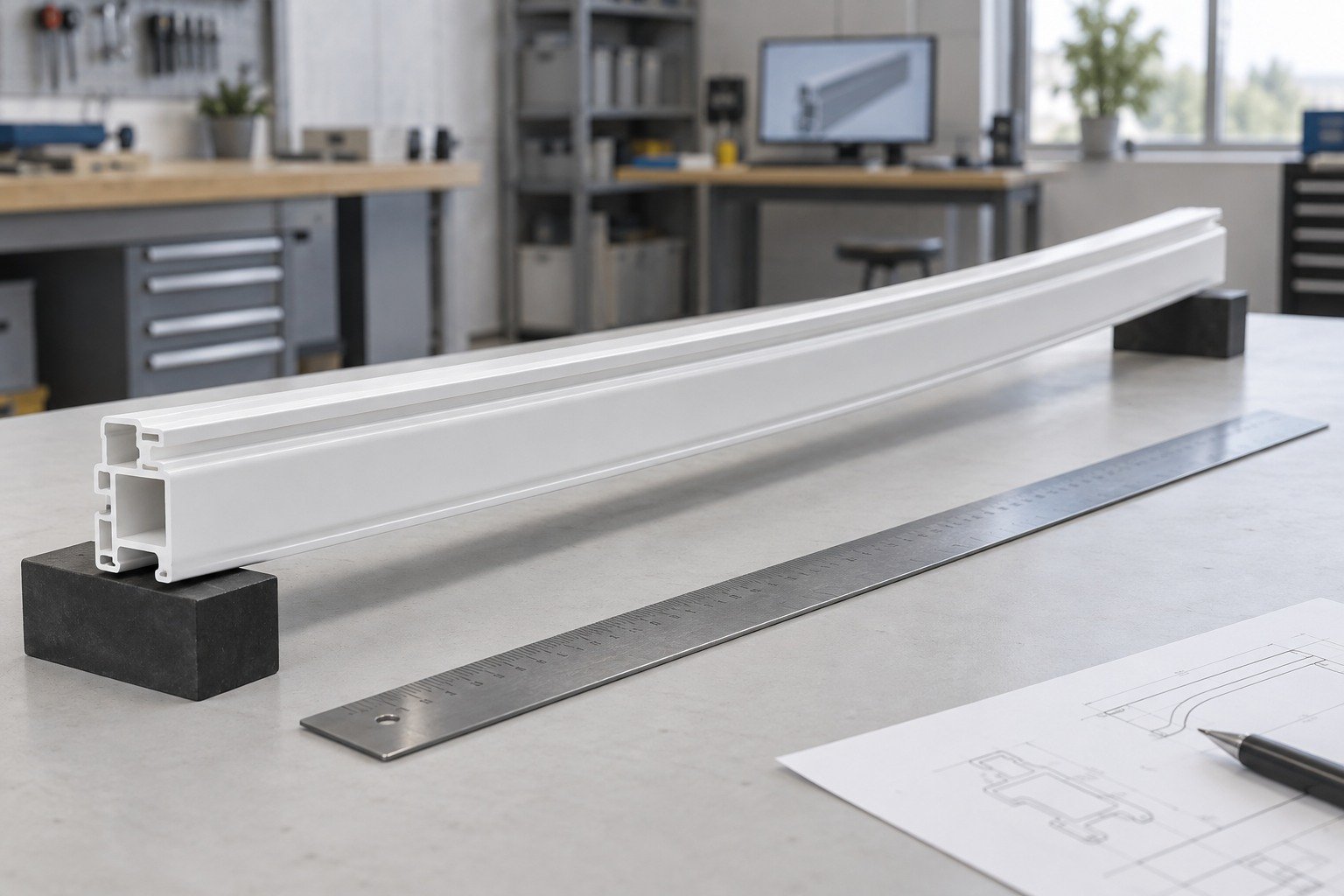 Bow & Twist — illustrative plastic extrusion section