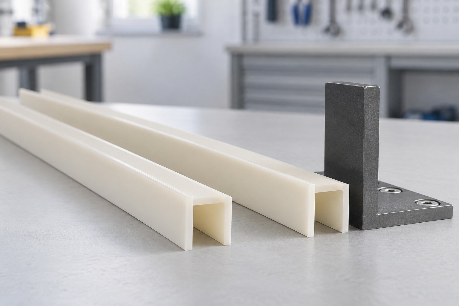 Length & Cuts — illustrative plastic extrusion section