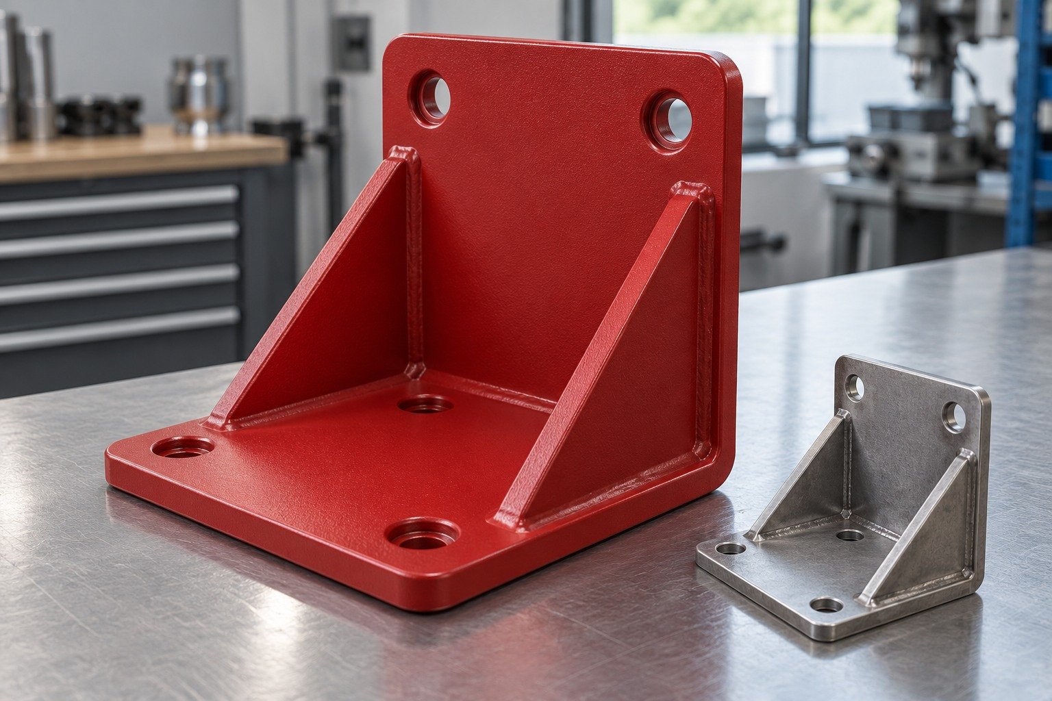 Brackets & Mounts — Coating System — illustrative powder-coated metal component