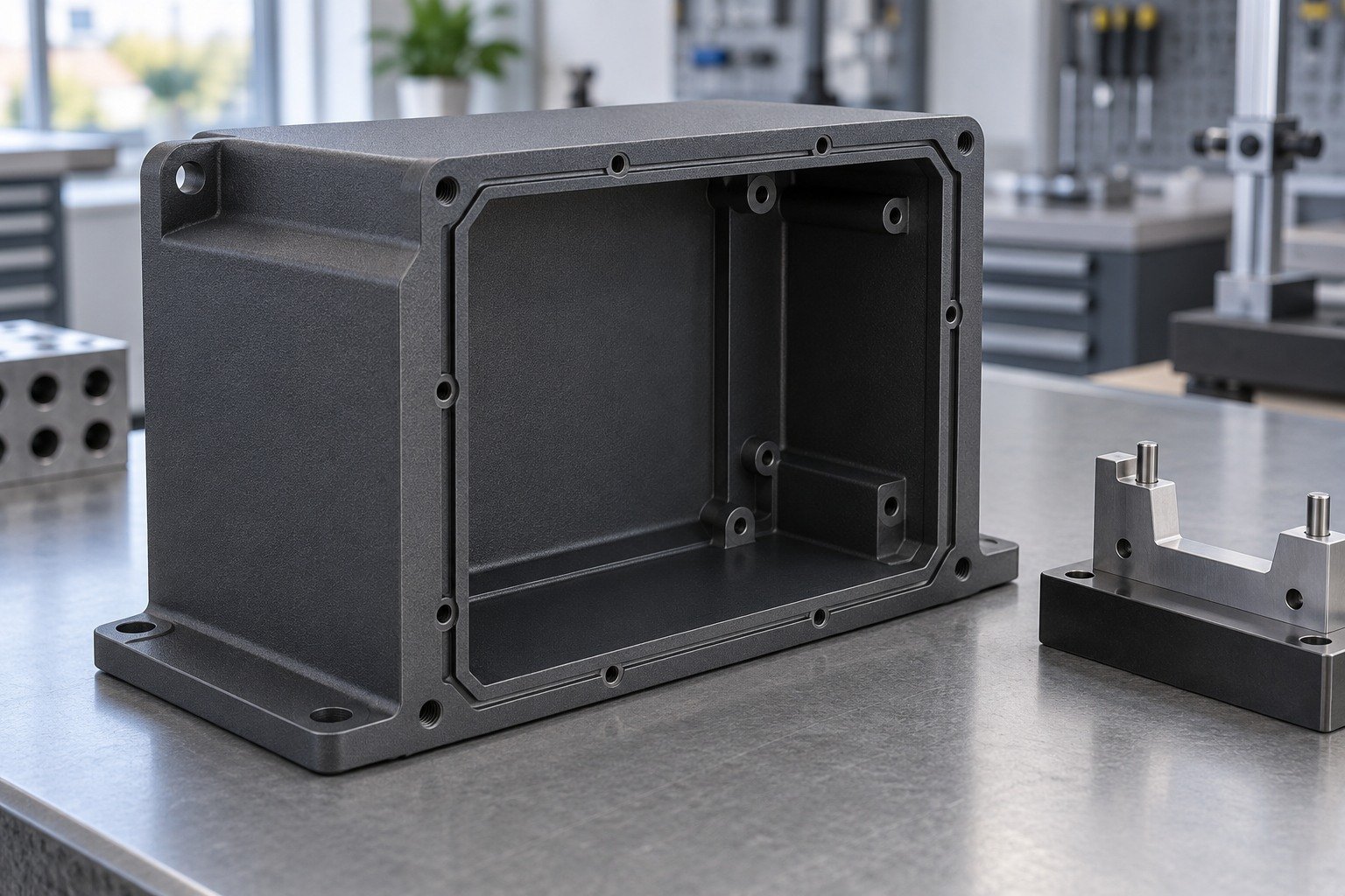Your Custom Part — Acceptance — illustrative powder-coated metal component