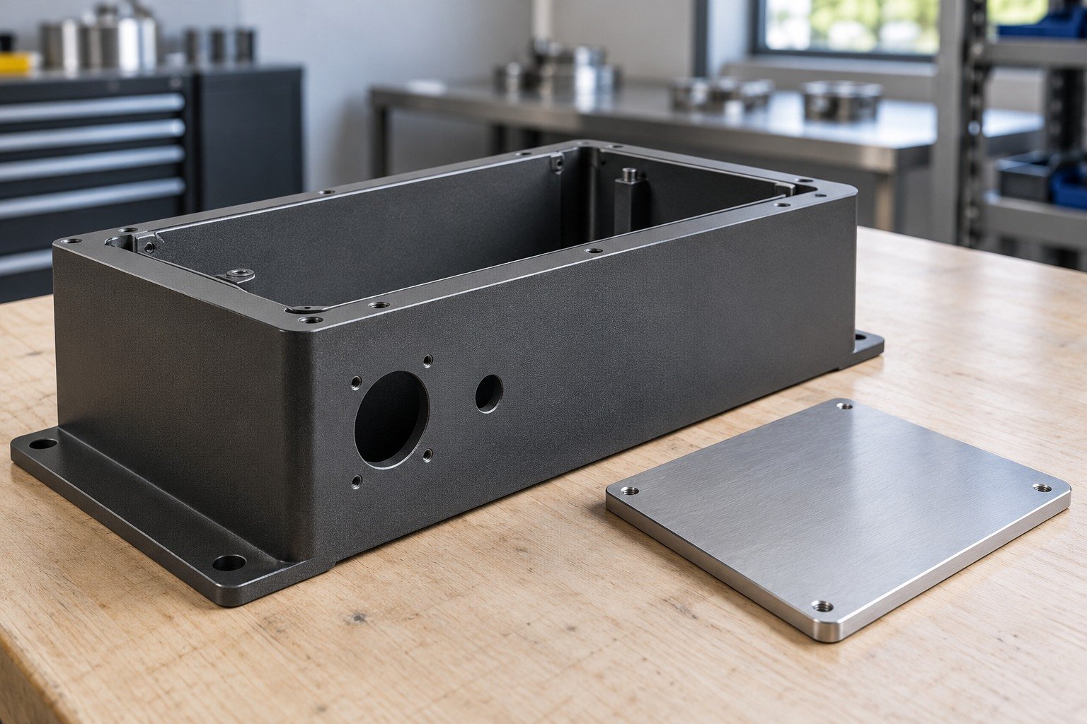 Your Custom Part — Coating System — illustrative powder-coated metal component