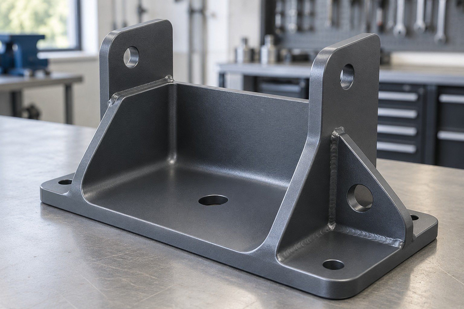 Recesses & Edges — illustrative powder-coated detail