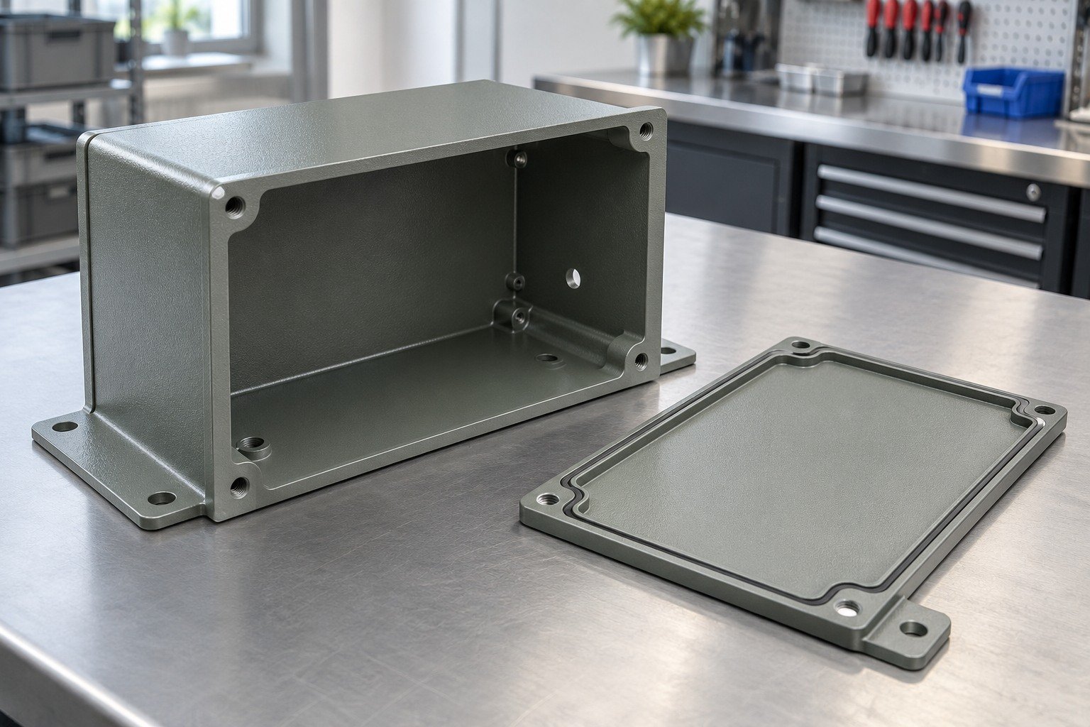 Mating Features — illustrative powder-coated detail