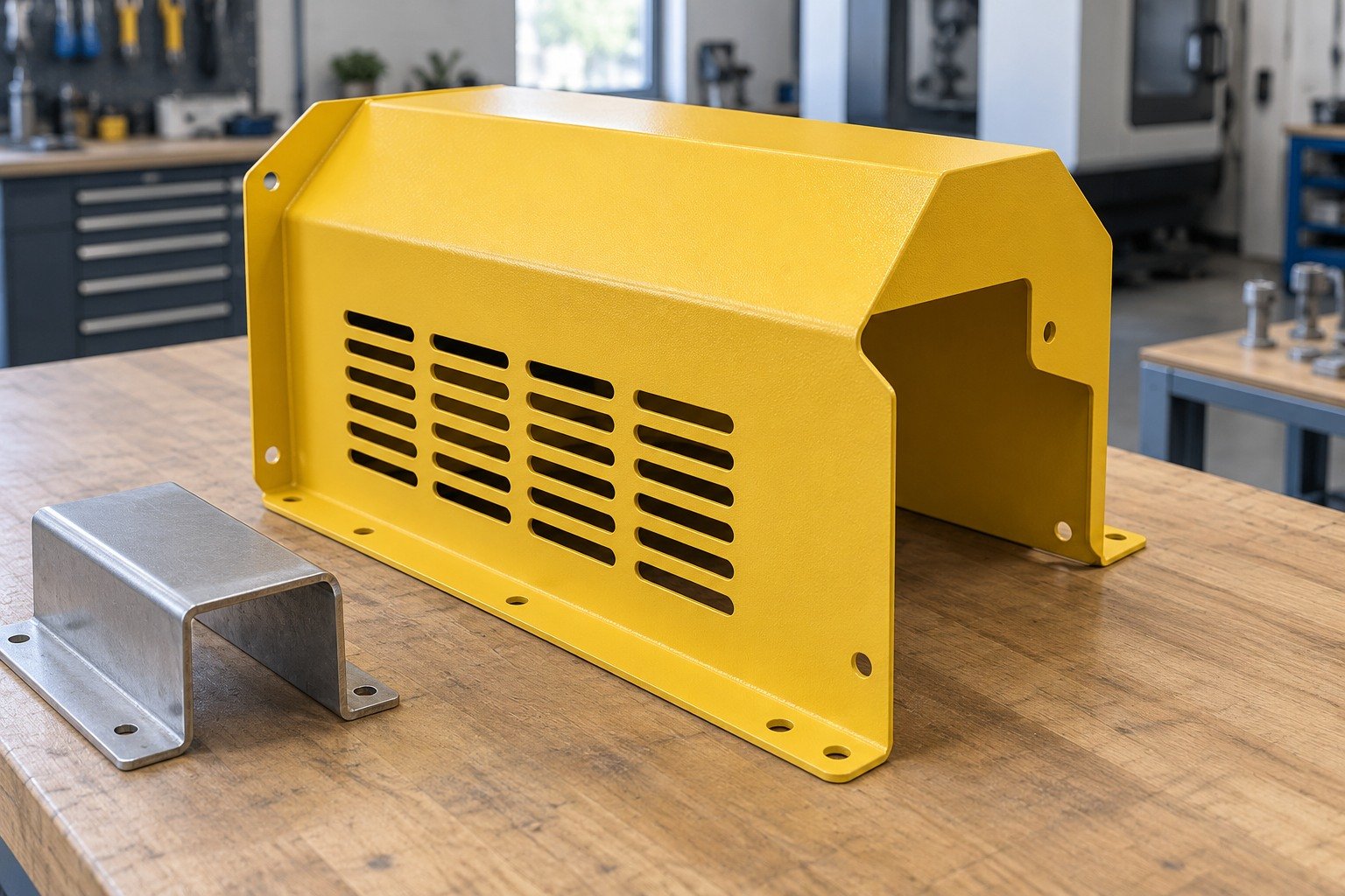 Machine Covers — Coating System — illustrative powder-coated metal component