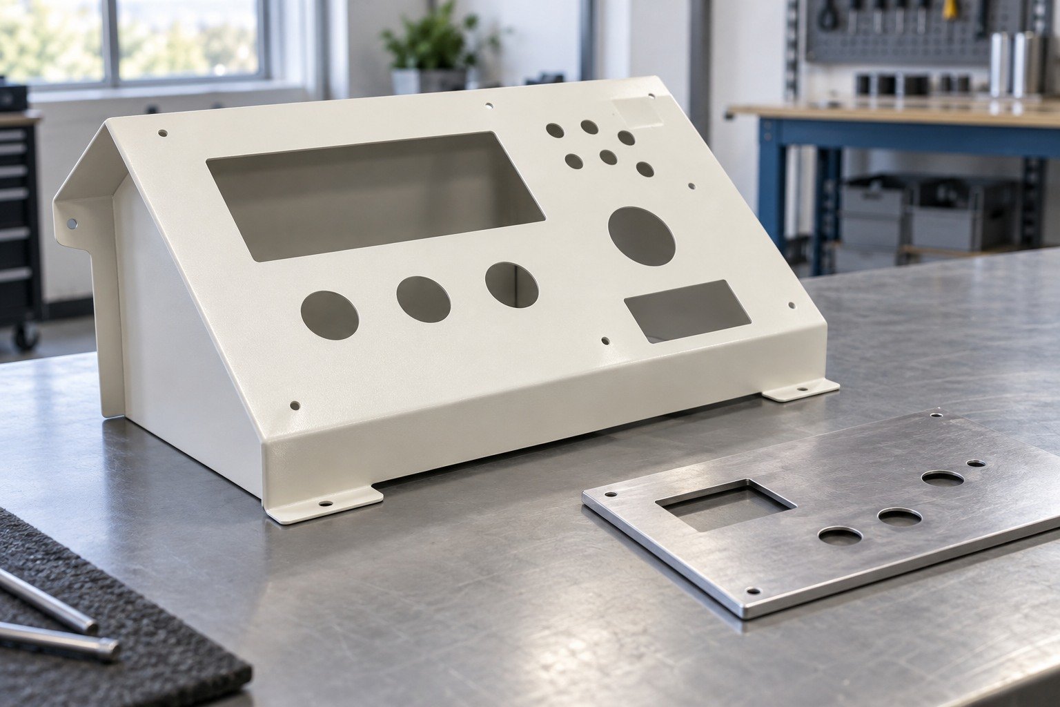 Panels & Covers — Coating System — illustrative powder-coated metal component