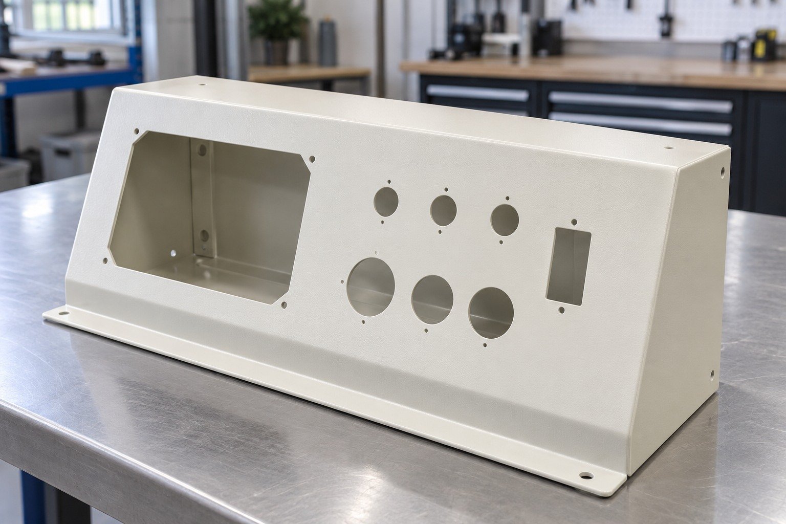 Panels & Covers — Your Part — illustrative powder-coated metal component