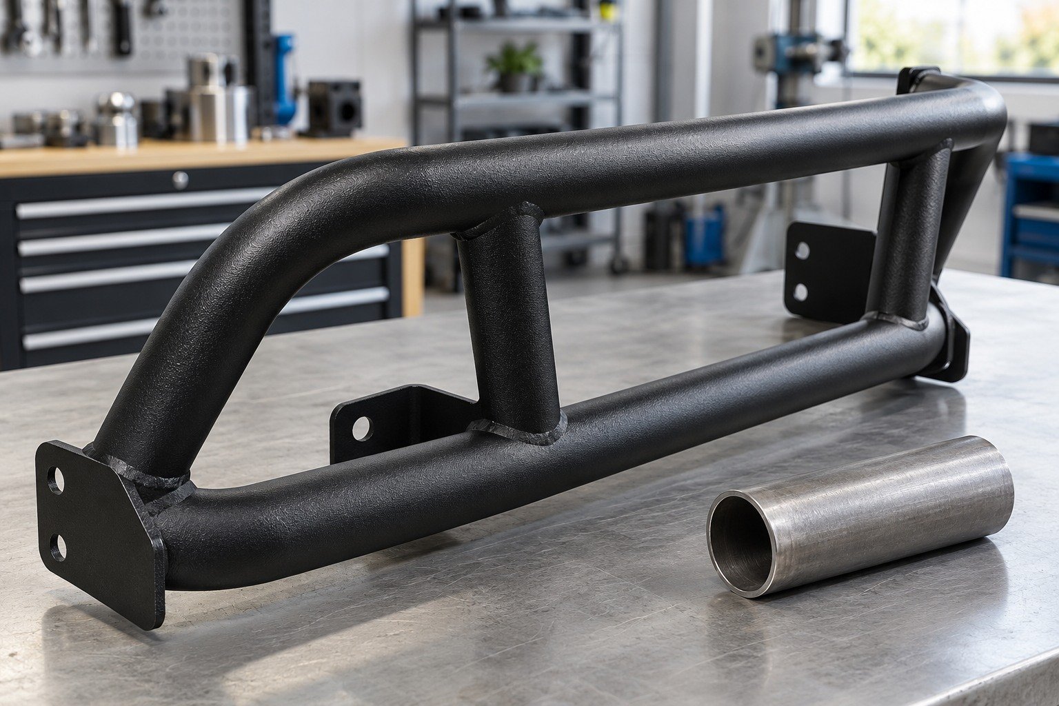Tube Guards — Coating System — illustrative powder-coated metal component
