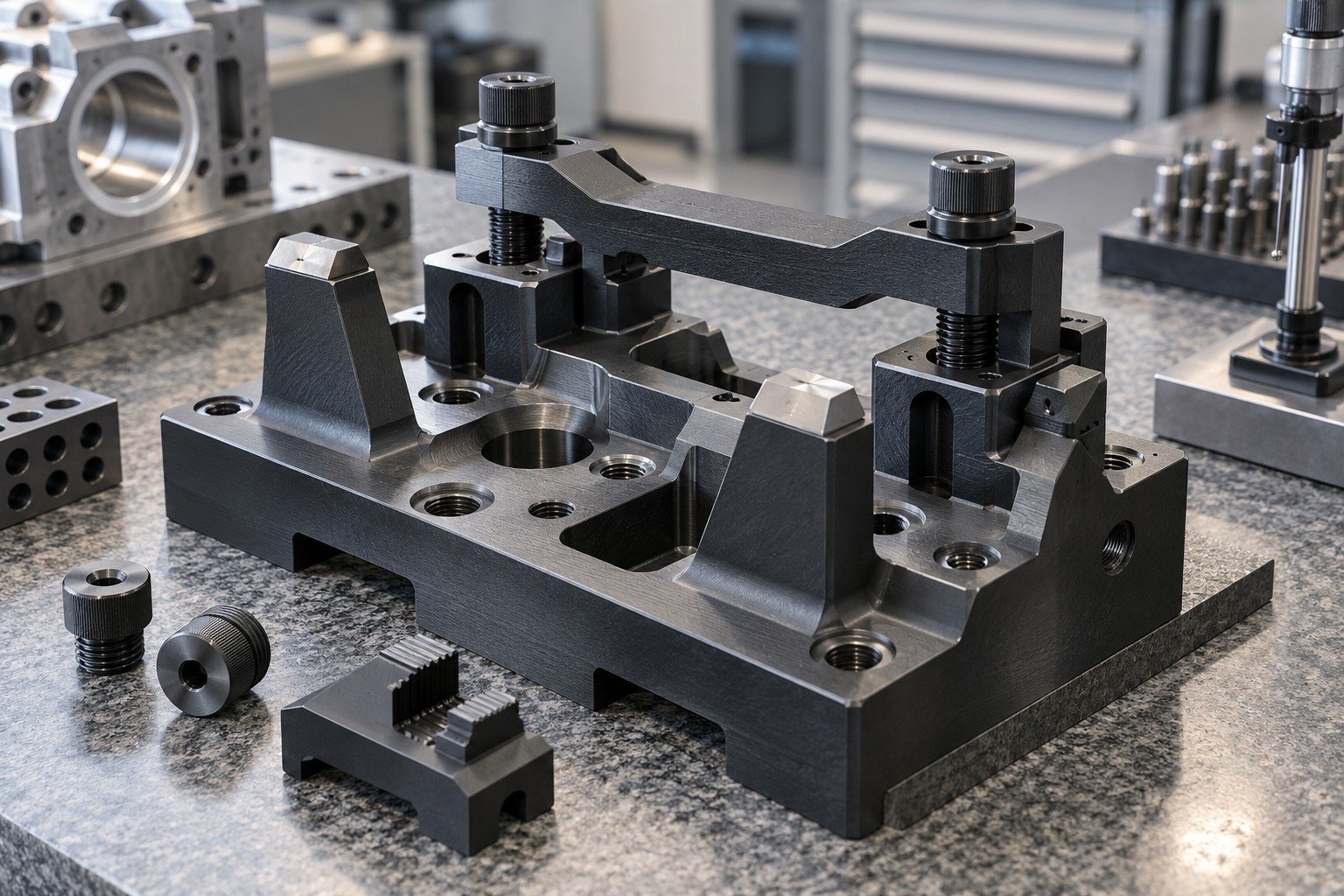 Protection Plan — illustrative blackened steel component