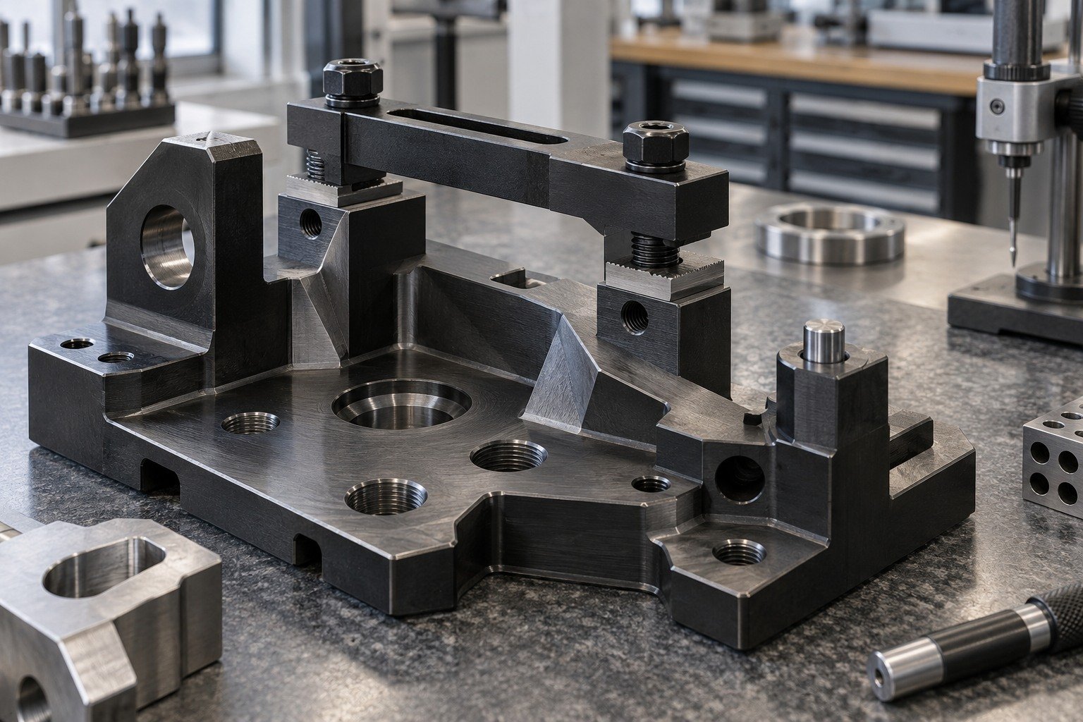 Tool Steel — illustrative blackened steel component