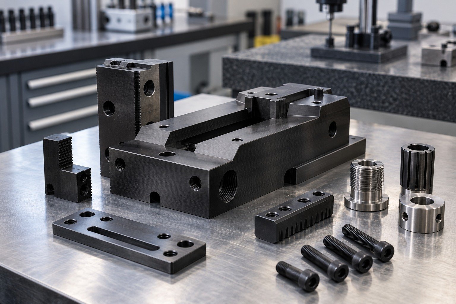 Mixed Assemblies — illustrative blackened steel component