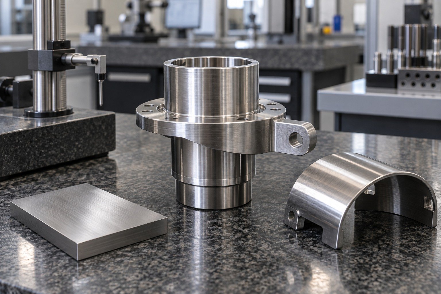 Cylindrical Parts — Acceptance — illustrative brushed or mechanically polished metal component