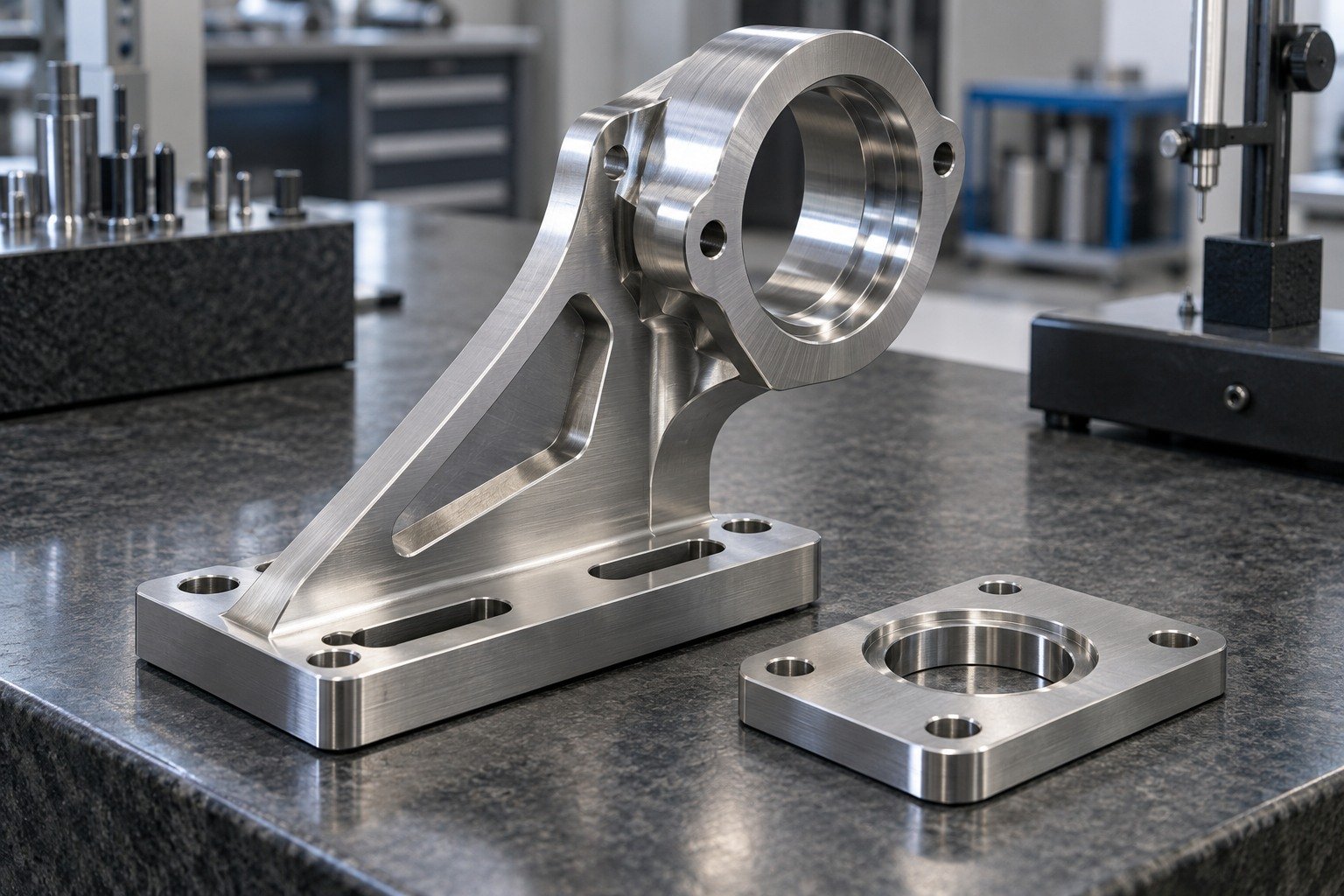 Machined Interfaces — illustrative brushed or mechanically polished metal component