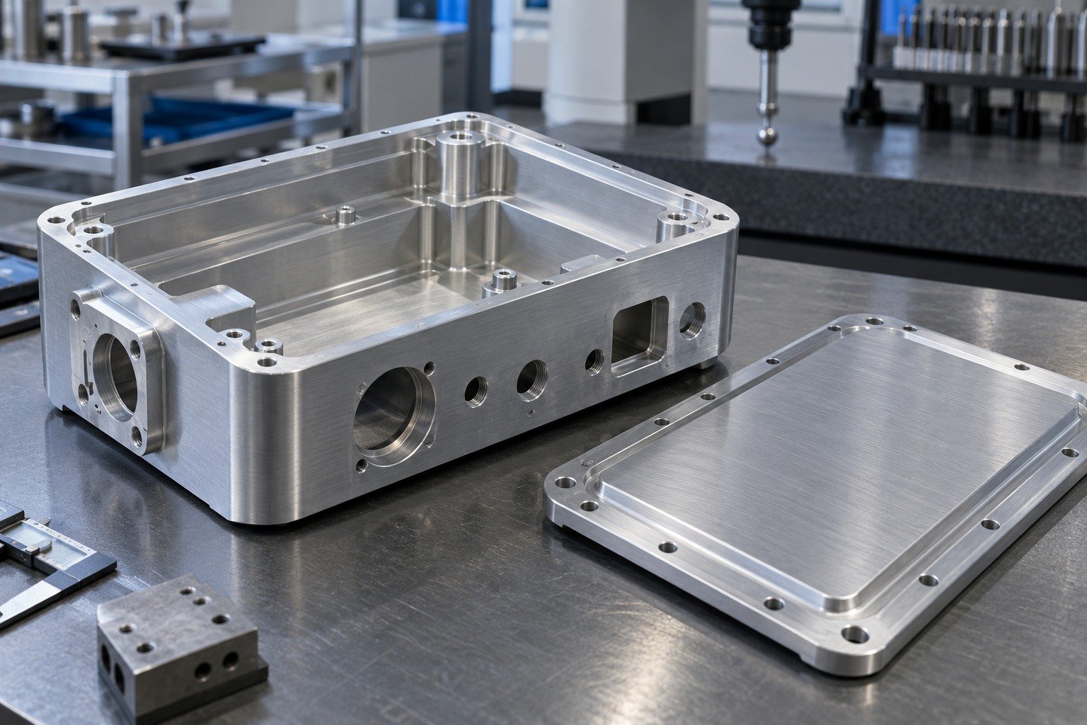 Control Enclosures — illustrative brushed or mechanically polished metal component