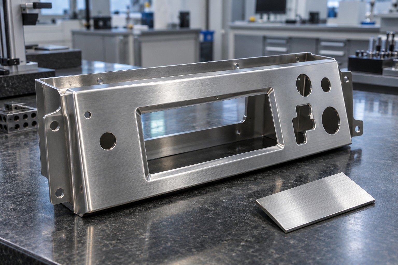 First Finished Samples — illustrative brushed or mechanically polished metal component